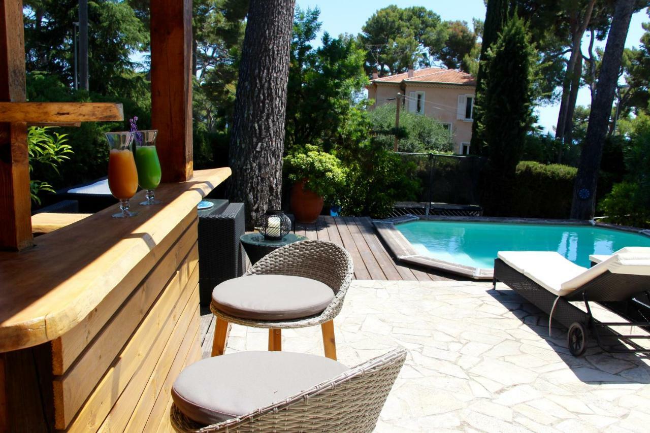 Sea View Villa - Antibes - Beach - Pool - Art Deco Eksteriør billede